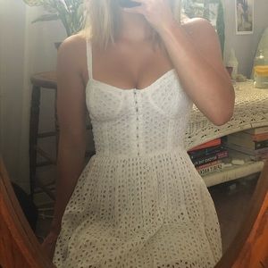 White Eyelet Lace Dress